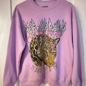 Def Leppard Pink Graphic Sweatshirt